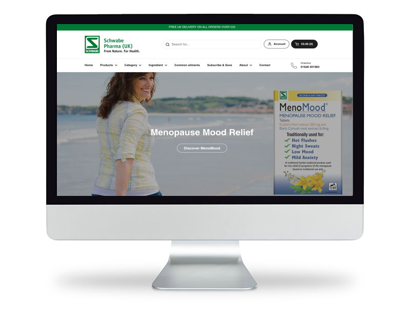 Schwabe Pharma UK website design